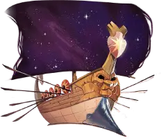 Card illustration for Celestial Ship